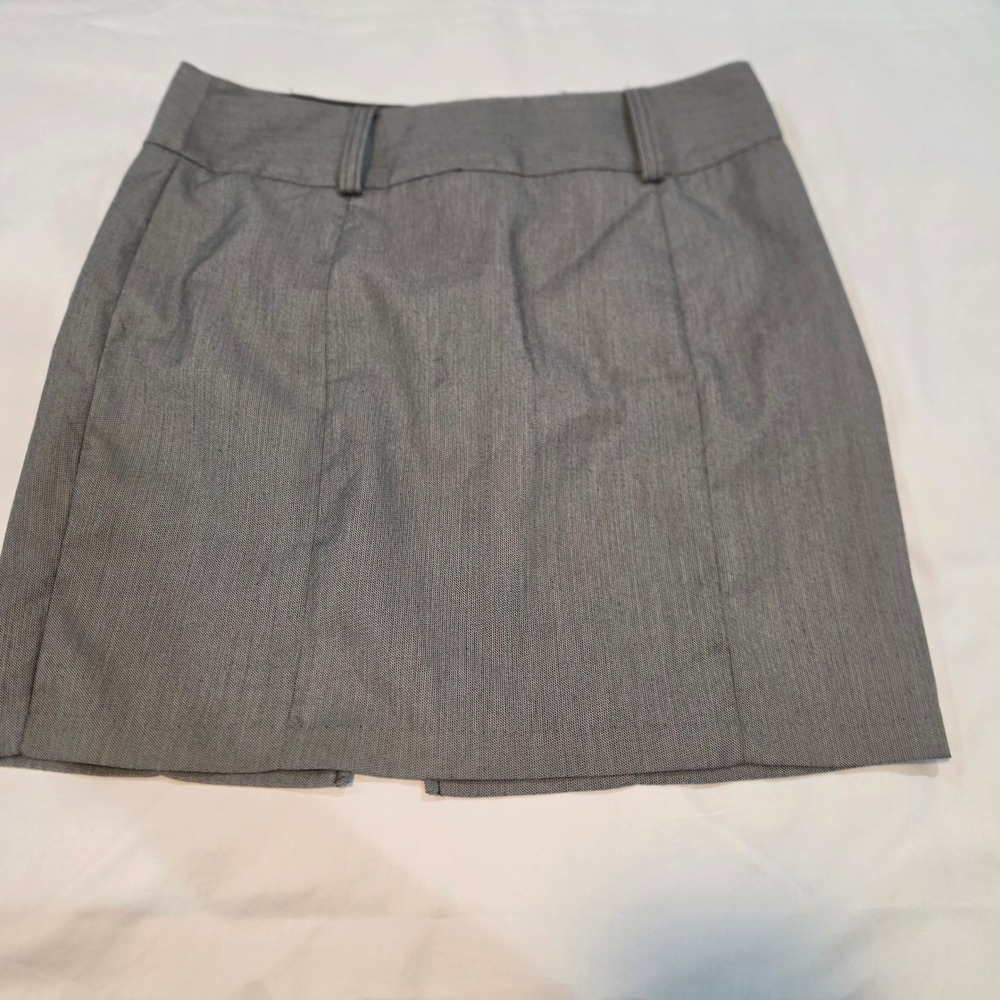 Maurices Mini Skirt Womens 11/12 Grey Excellent Professional Back Slit Zip